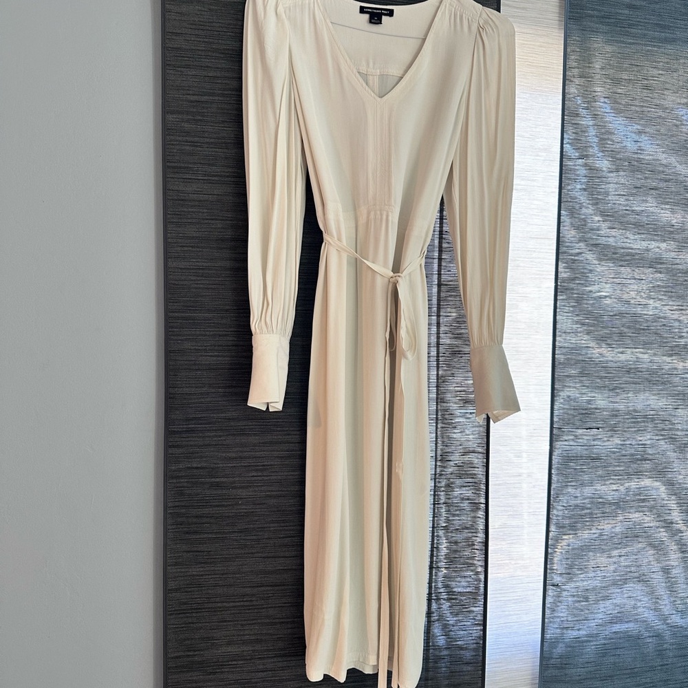 Something Navy-Side Slit Midi Dress